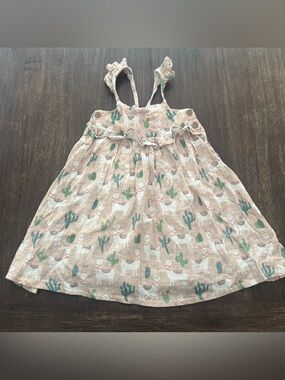 Cheeky Plum dress with fun alpaca print Size 6 girls New with tags